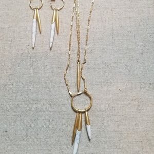 Stella & Dot Quinn layering necklace and earrings